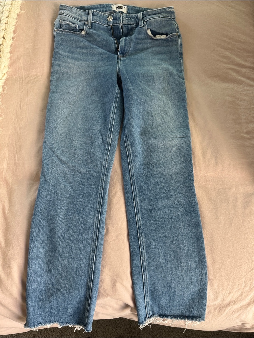 PAIGE Light Blue Flare Jeans